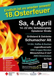 Osterfeuer in Wersten